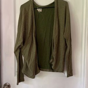 Olive green cardigan